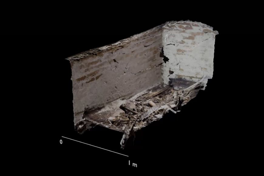 Trojrozměrný model hrobky.