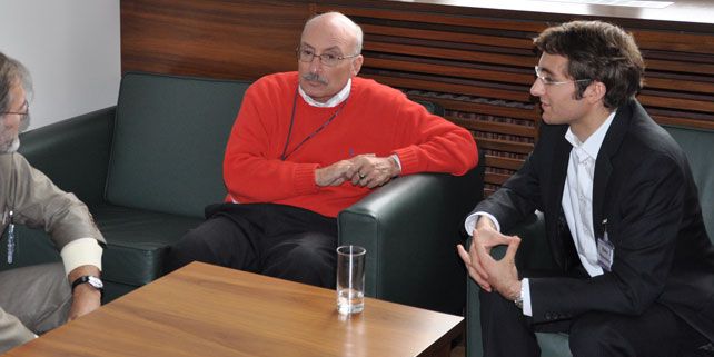 I want computers ever more intelligently to assist judges and attorneys, said Professor Ashley (in the middle) at Masaryk University.