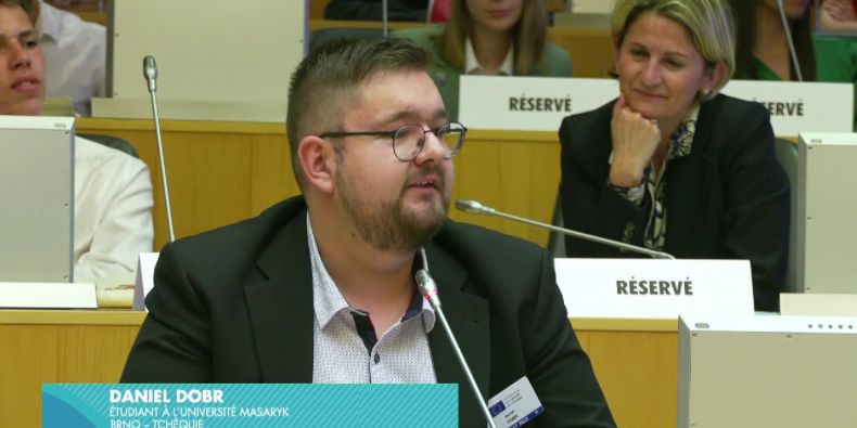 Daniel Dobr v Evropském parlamentu ve Štrasburku