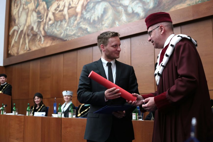 Rector’s Award for Outstanding Creative Activity went to David Kosař from Faculty of Law.