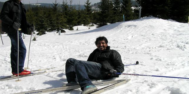 I am not used to such type of climate and the winter is terrible for me. On the other hand, I was invited to mountains and learned cross country skiiing, says Nagender Reddy Panyala. Photo: J. Havel.