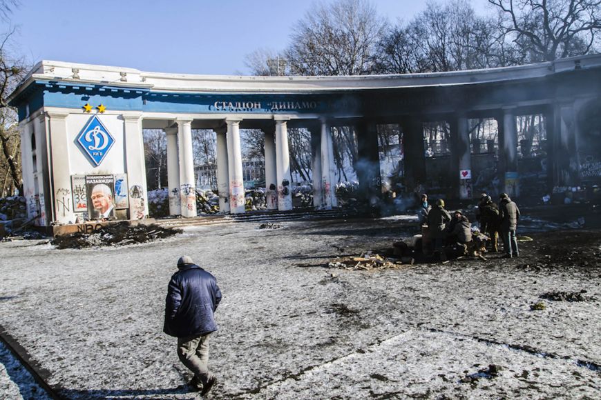 Protesty v ukrajinském Kyjevě na přelomu ledna a února zachytil fotograf Martin Kopáček.