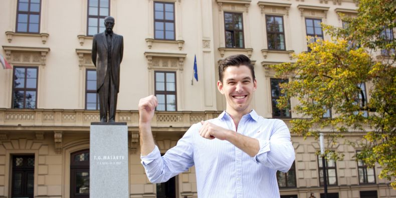 From Heidelberg, Germany Max Wiebels says that the Czech culture is very similar to his own, he had no problem getting acclimated. 