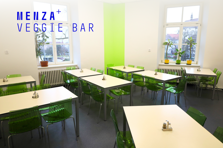 Menza na Moravském náměstí vstupuje do semestru s novým názvem Menza⁺ Veggie Bar a novým logem. 